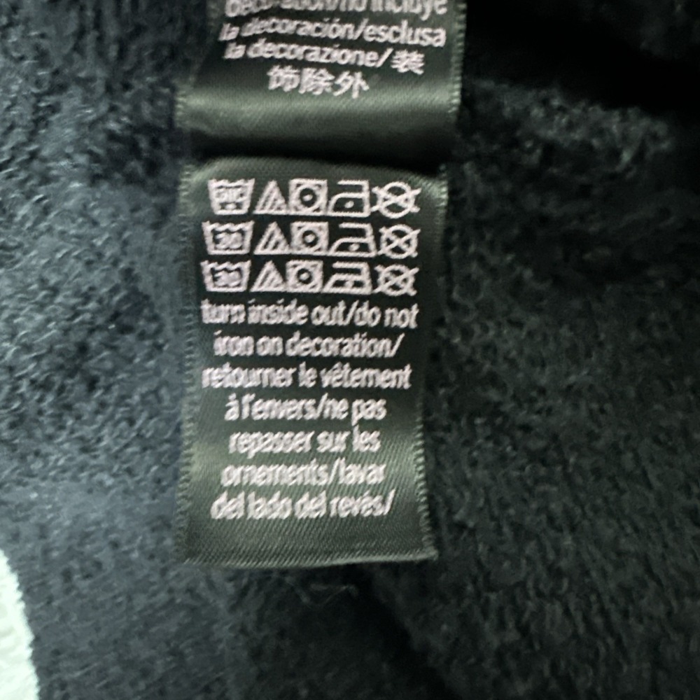 Victorias Secret Womens M Black Cropped Hoodie Pullover‎ Sweatshirt Cotton Blend - Picture 9 of 10